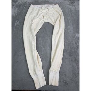 Vintage Duofold Thermal Base Layer Pants Men's Size Large Tall White